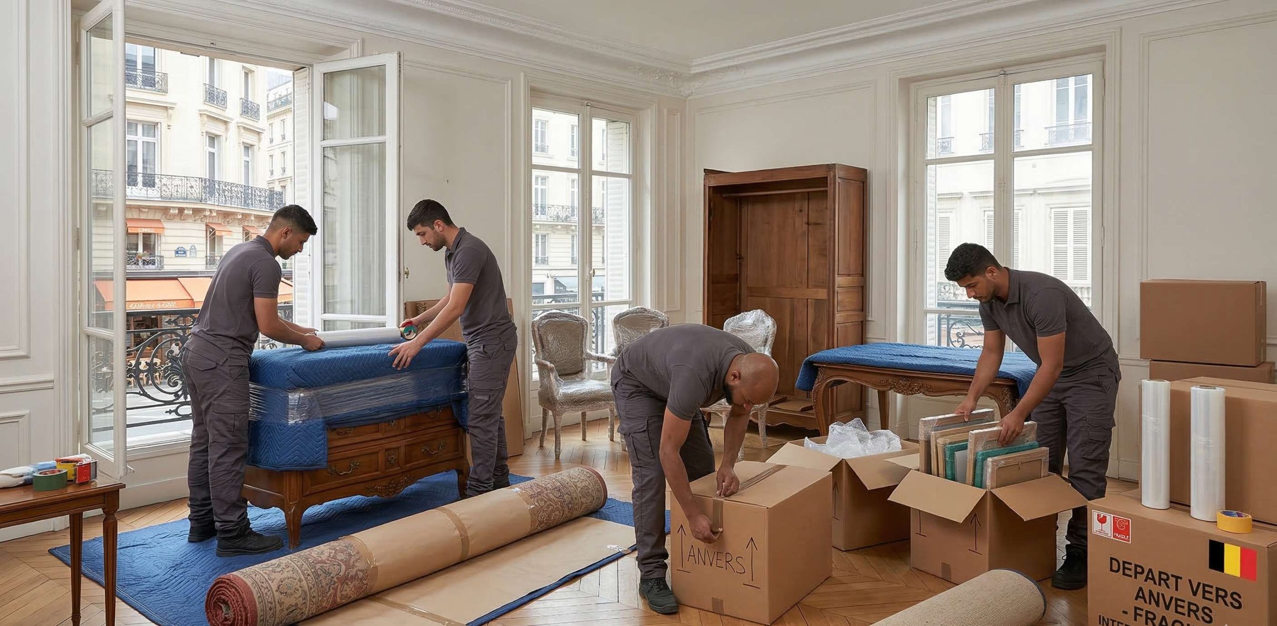emballage meubles déménagement Paris Anvers