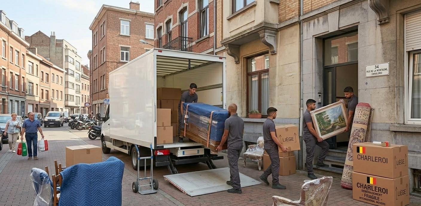 déchargement camion déménagement Charleroi