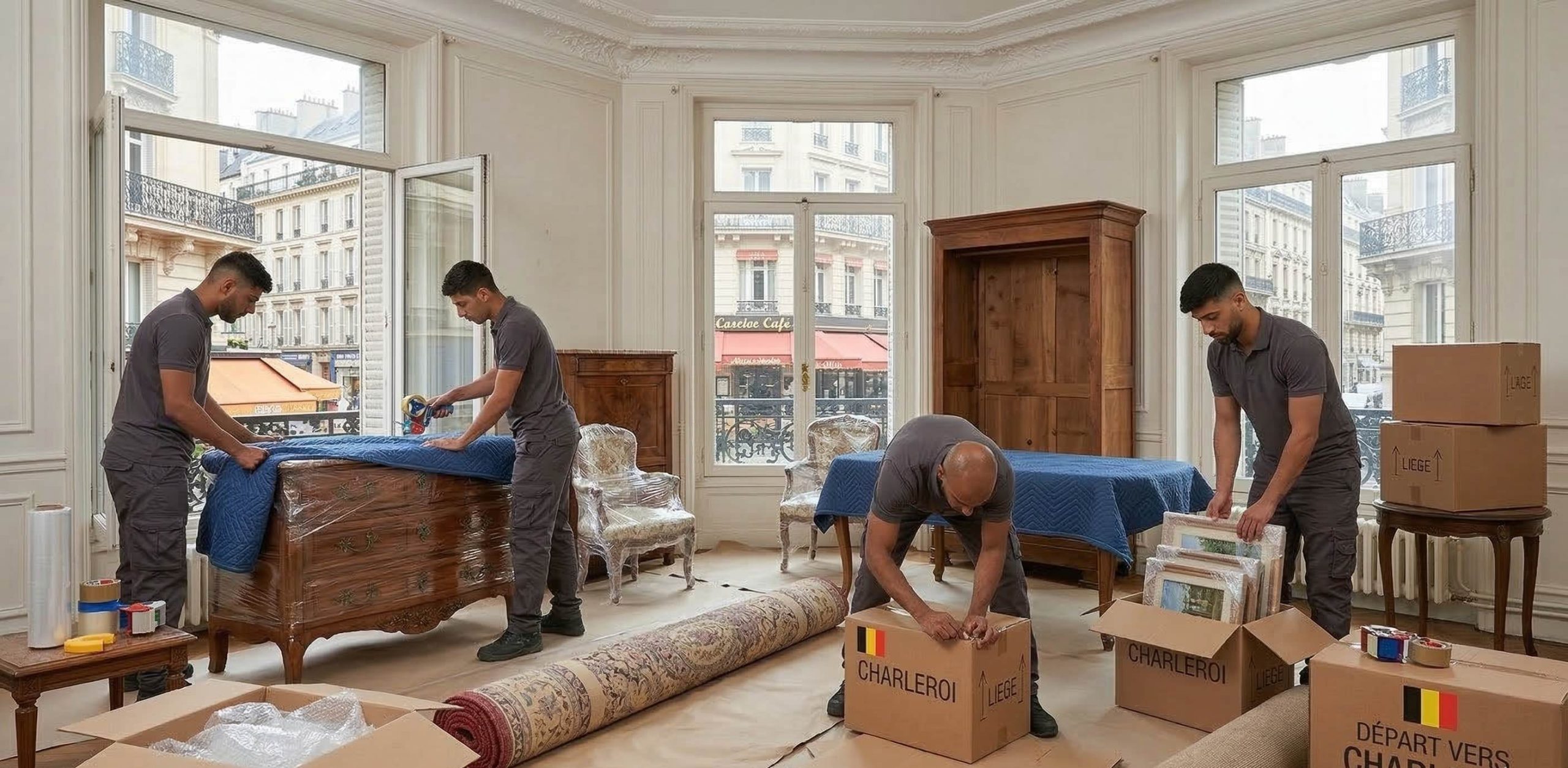 emballage meubles déménagement Paris Charleroi