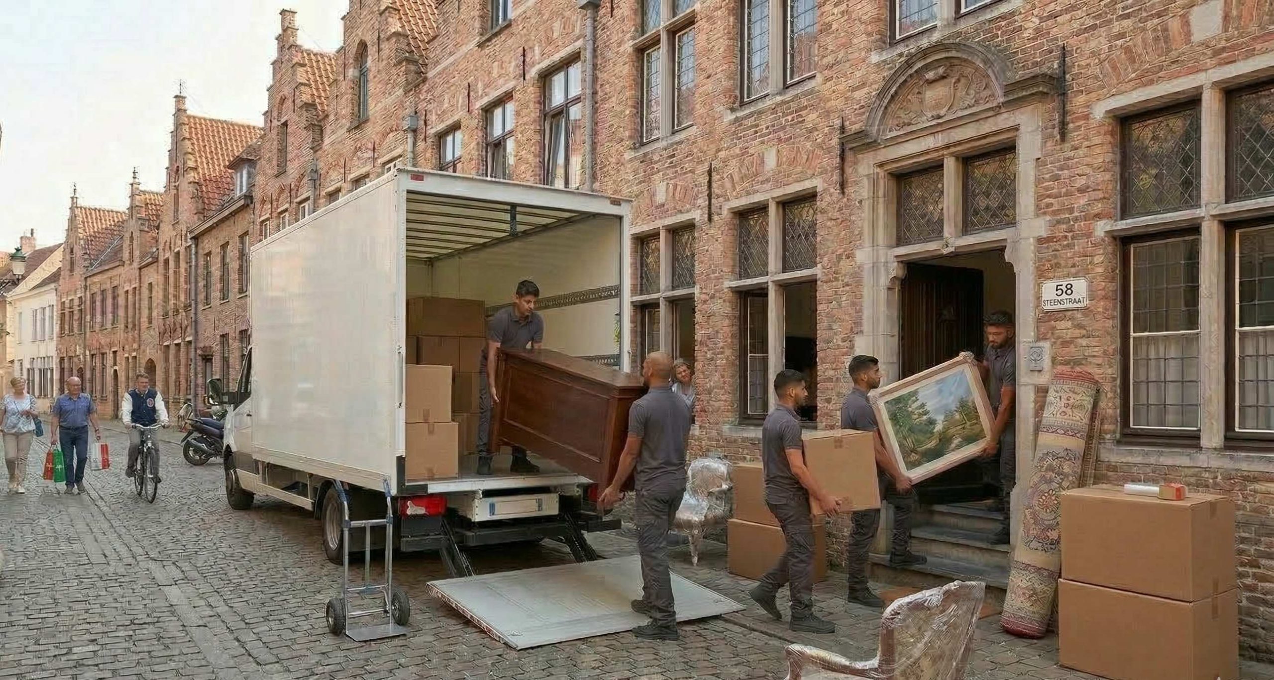 déchargement camion déménagement Louvain