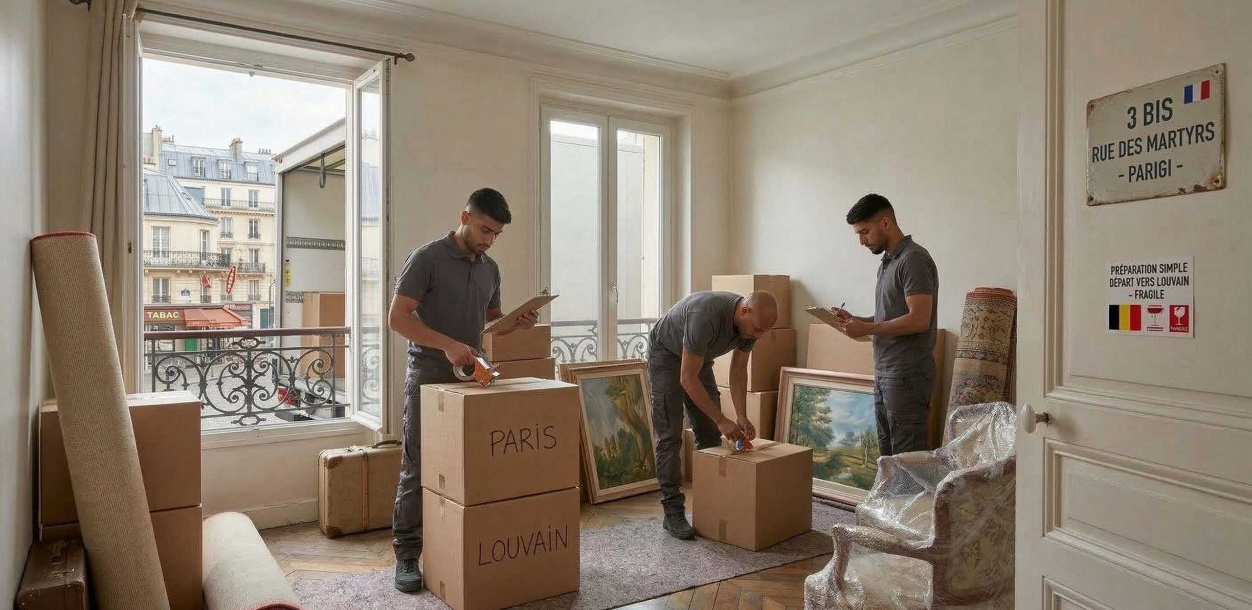 emballage meubles déménagement Paris Louvain